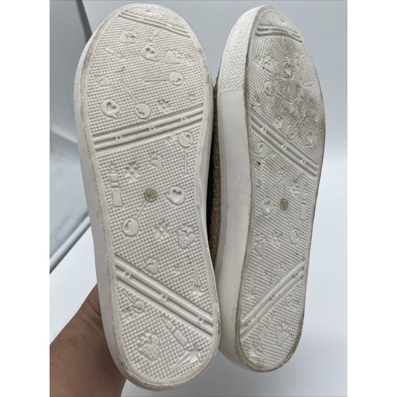 Womens Sneakers size 10, Liliana, satin material with twine edging - Picture 10 of 10